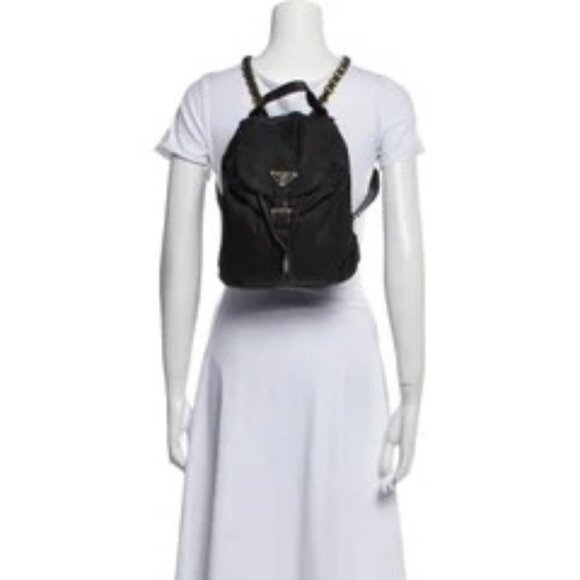 Prada Small Tessuto Backpack Bag with Chain B4821 - Picture 2 of 16